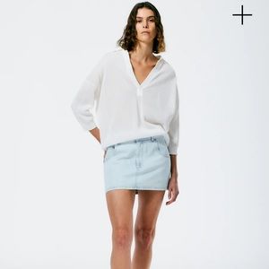 Tibi Crispy Viscose Sweater Easy Polo